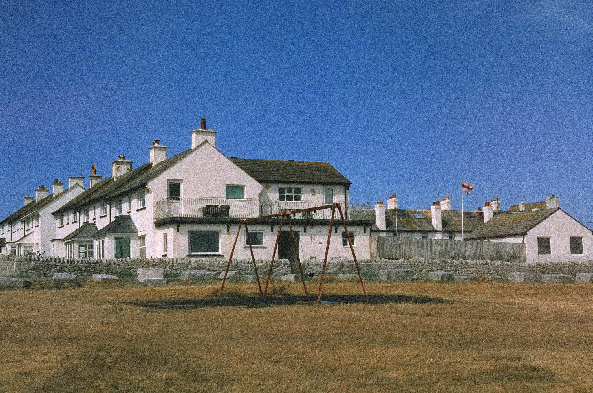 English white houses, Portland, UK, 2025